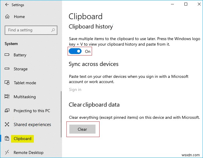 コマンド プロンプトまたはショートカットを使用してクリップボードをクリアする