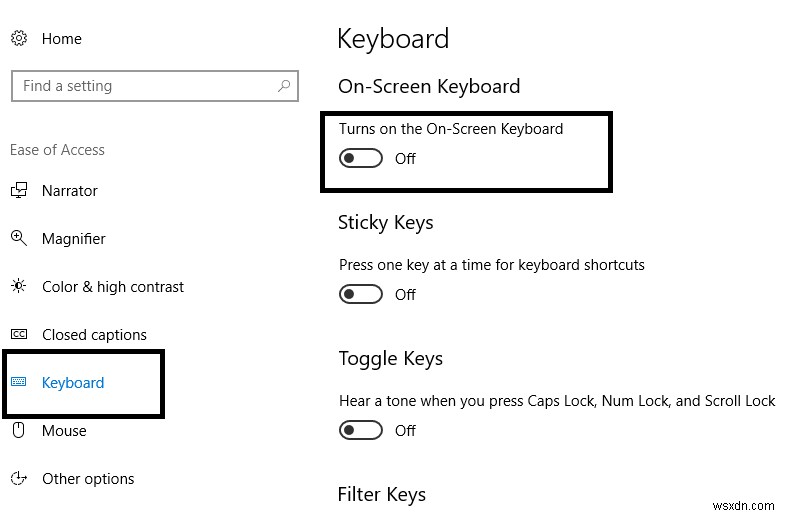 Windows 10 のヒント:オンスクリーン キーボードを有効または無効にする 
