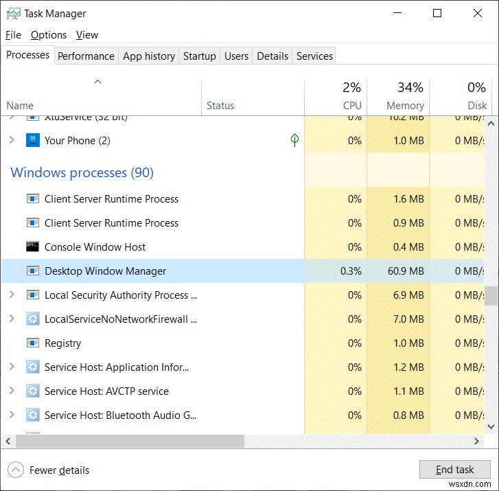 デスクトップ ウィンドウ マネージャーの高 CPU (DWM.exe) を修正します。 