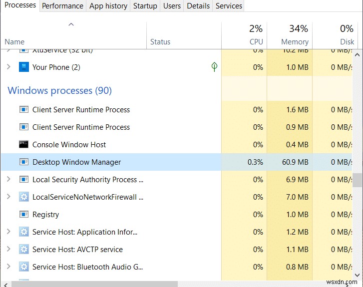 デスクトップ ウィンドウ マネージャーの高 CPU (DWM.exe) を修正します。 