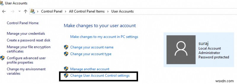 Windows 10 でユーザー アカウント制御 (UAC) を無効にする 