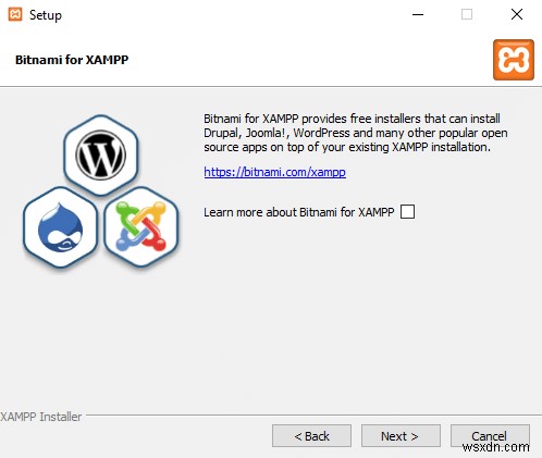 Windows 10 に XAMPP をインストールして構成する