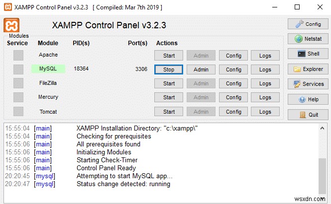 Windows 10 に XAMPP をインストールして構成する