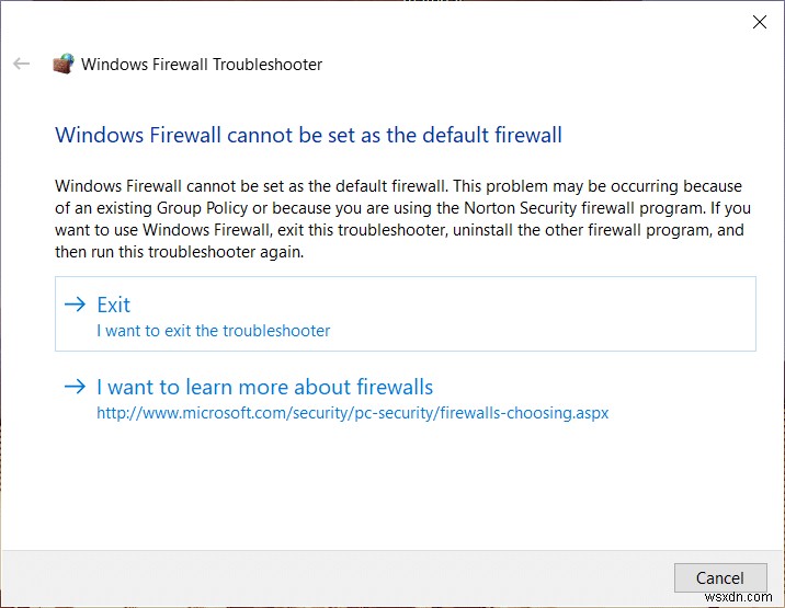 Windows 10 の Windows ファイアウォールの問題を解決する