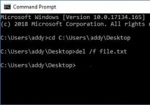 コマンド プロンプト (CMD) を使用してフォルダまたはファイルを削除する