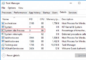 システム アイドル プロセスによる高い CPU 使用率を修正する方法