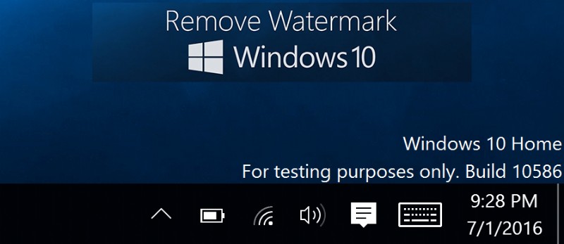 Windows 10 から Windows ウォーターマークのアクティブ化を削除