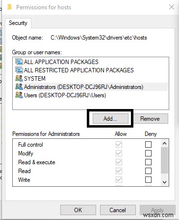 Windows 10 でホスト ファイルを編集するときにアクセスが拒否される問題を修正 