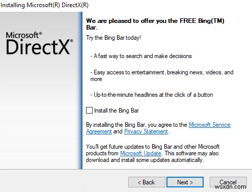 Windows 10 に DirectX をダウンロードしてインストールする
