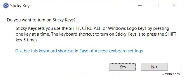 Windows 10 でスティッキー キーをオフにする 3 つの方法 