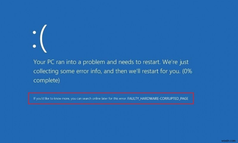 Windows 10でのハードウェア破損ページエラーの修正 