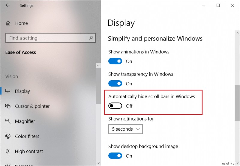 Windows 10 ストア アプリでスクロールバーを常に表示する