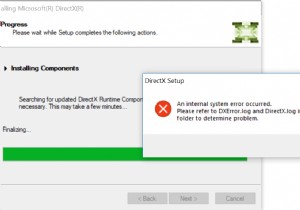Windows 10 に DirectX をインストールできない問題を修正 