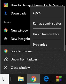 Windows 10 で Chrome のキャッシュ サイズを変更する 