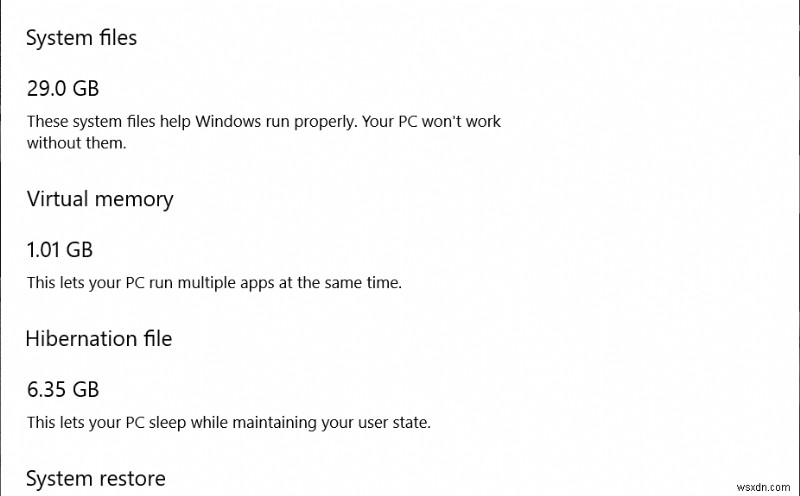 Windows 10 で予約済みストレージを有効または無効にする 