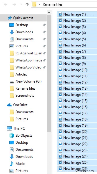Windows 10 で複数のファイルの名前を一括で変更する方法