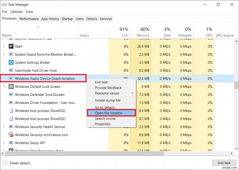 Windows Audio Device Graph Isolation の高い CPU 使用率を修正する