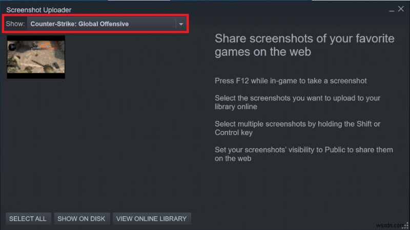 Windows 10 で Steam スクリーンショット フォルダにすばやくアクセスする 