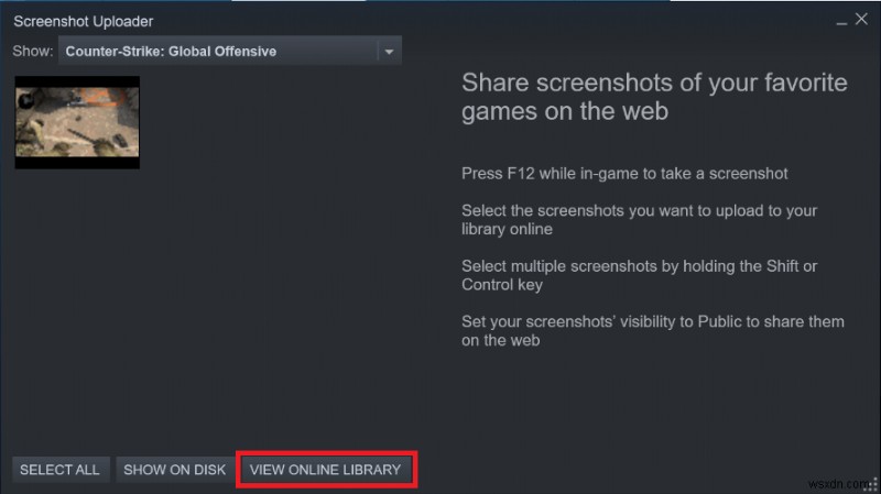 Windows 10 で Steam スクリーンショット フォルダにすばやくアクセスする 