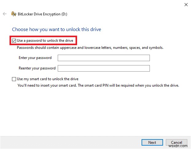 Windows 10 で BitLocker 暗号化を有効にして設定する方法