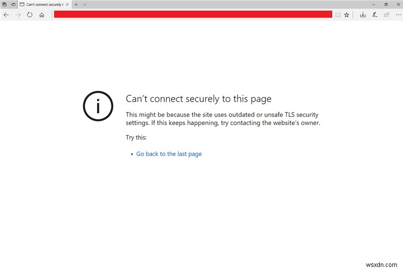 Microsoft Edgeでこのページに安全に接続できないというエラーを修正 