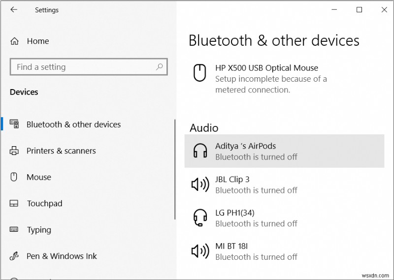 Windows 10 で Bluetooth デバイスの名前を変更する方法 