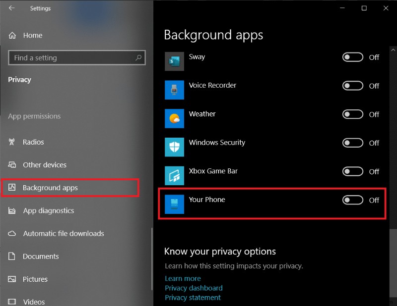 Windows 10 の YourPhone.exe プロセスとは?無効にする方法