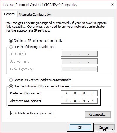 修正サイトに到達できず、サーバー IP が見つかりませんでした 