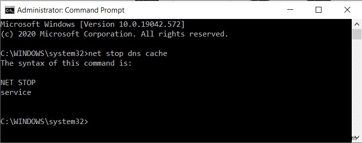 Windows 10 で DNS キャッシュをフラッシュしてリセットする方法