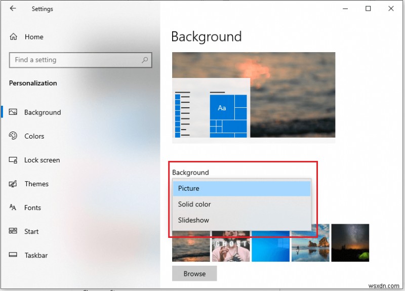 Windows 10 で黒いデスクトップの背景を修正する 