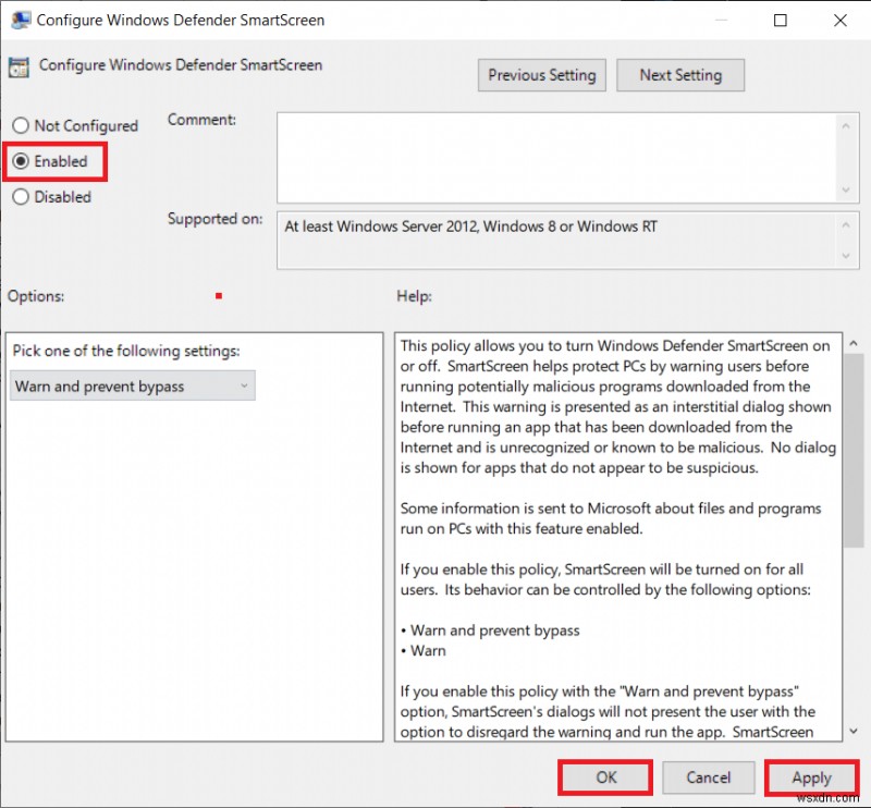 修正:現在 Windows SmartScreen にアクセスできない 