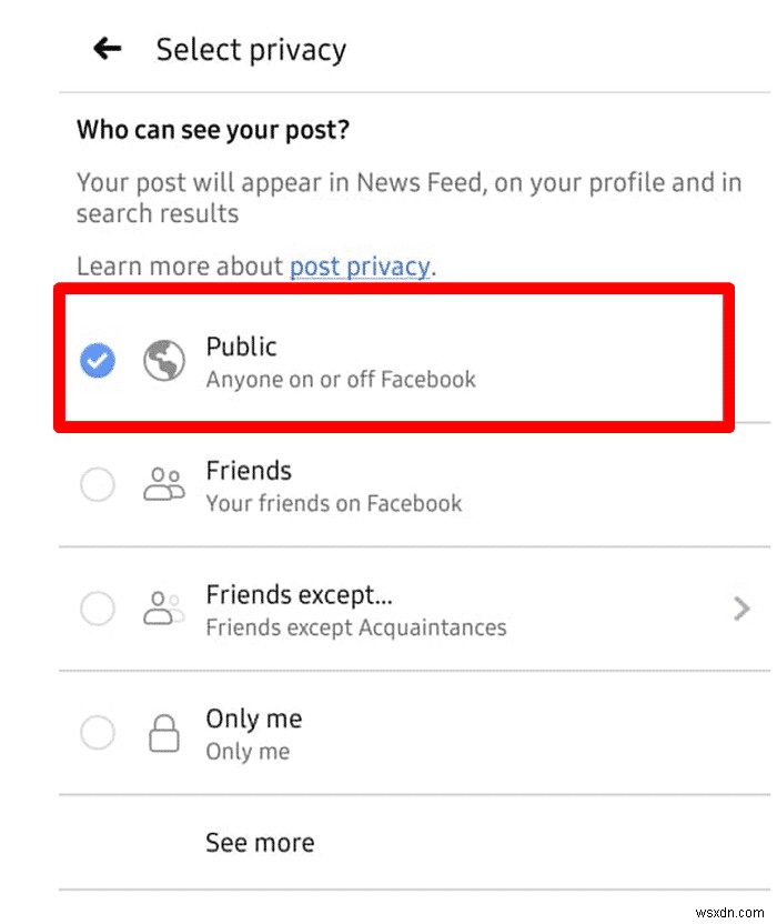 Facebookの投稿を共有可能にする方法 
