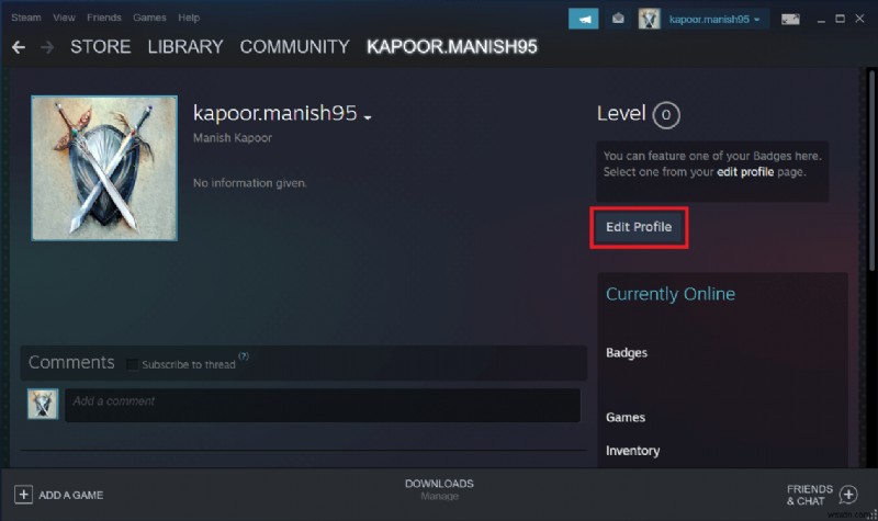 Steam アカウント名を変更する方法 