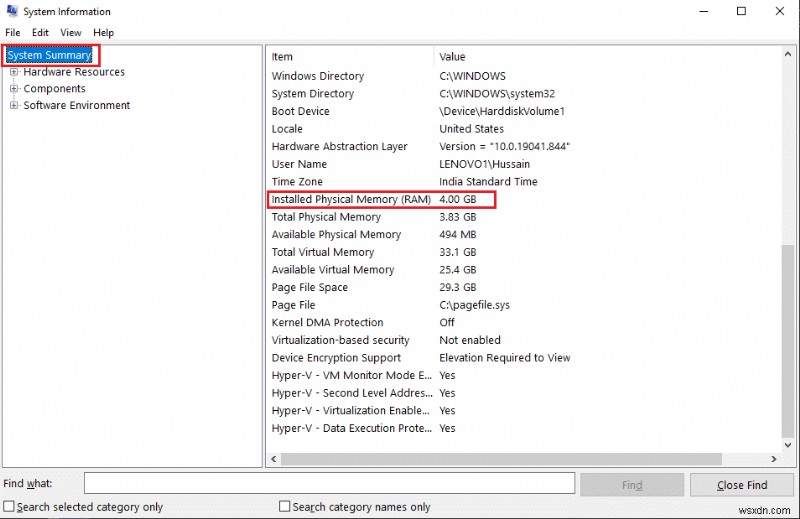 Windows 10 で RAM の速度、サイズ、およびタイプを確認する方法 