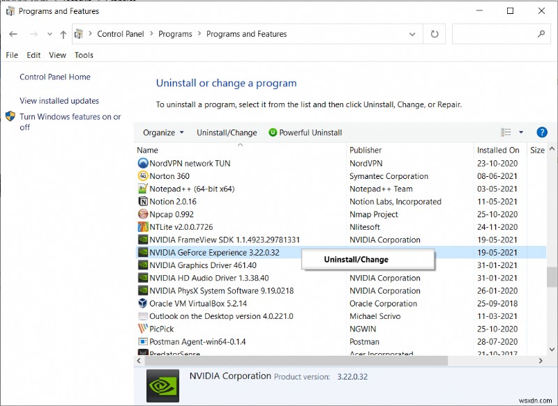 NVIDIA GeForce Experience を無効またはアンインストールする方法