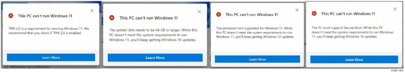 このPCはWindows 11エラーを実行できません 