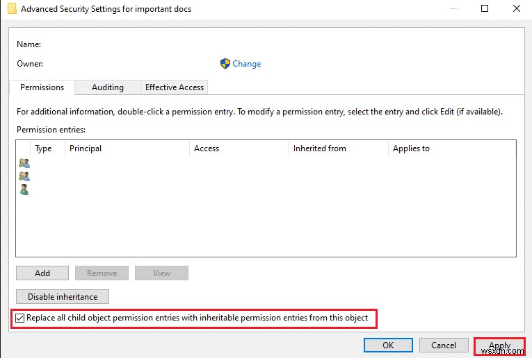 Windows 10 でコンテナー内のオブジェクトの列挙に失敗したエラーを修正 