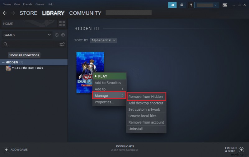 Steam で隠しゲームを表示する方法