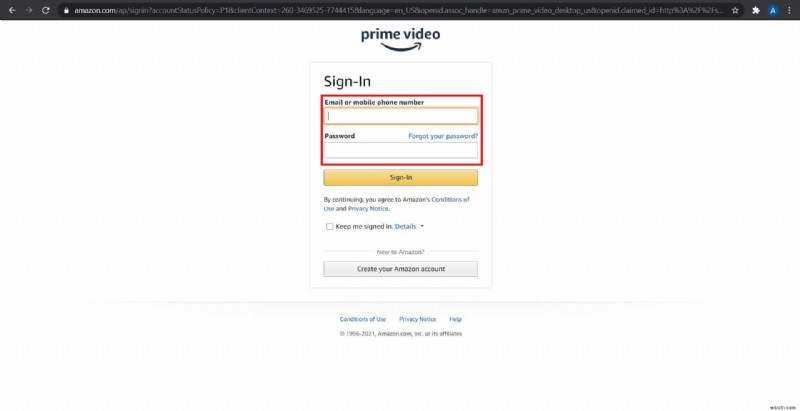 Amazon プライム ビデオのピンをリ​​セットする方法