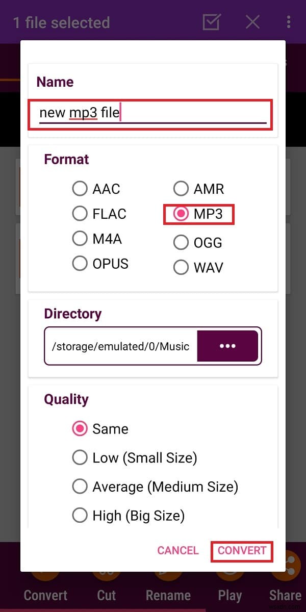 WAV を MP3 に変換する方法