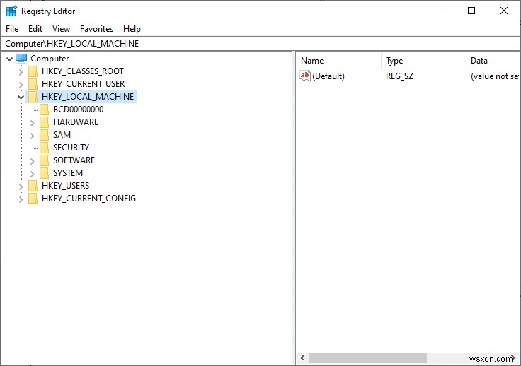 HKEY_LOCAL_MACHINE とは何ですか? 