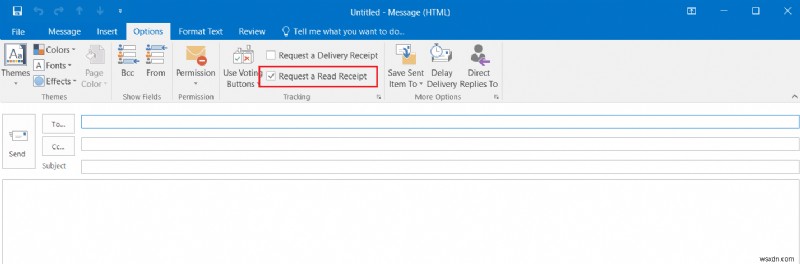 Outlook 電子メールの開封確認をオン/オフにする方法