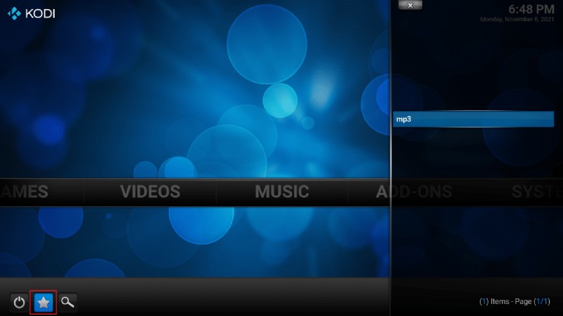 Kodi でお気に入りを追加する方法