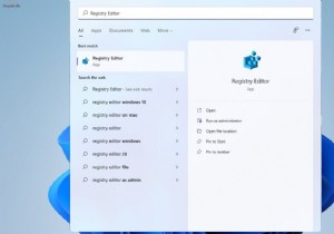 Windows 11 でレジストリ エディターを開く方法 