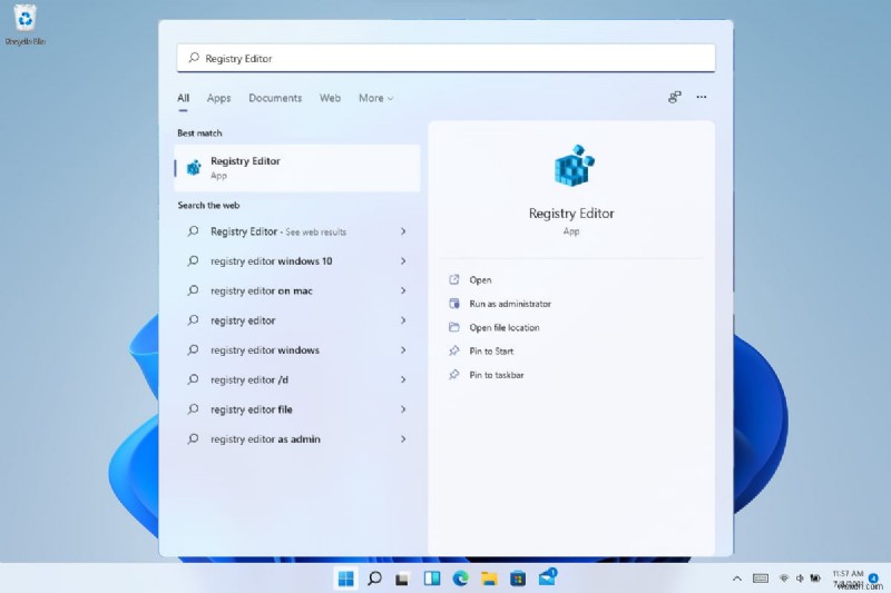 Windows 11 でレジストリ エディターを開く方法 