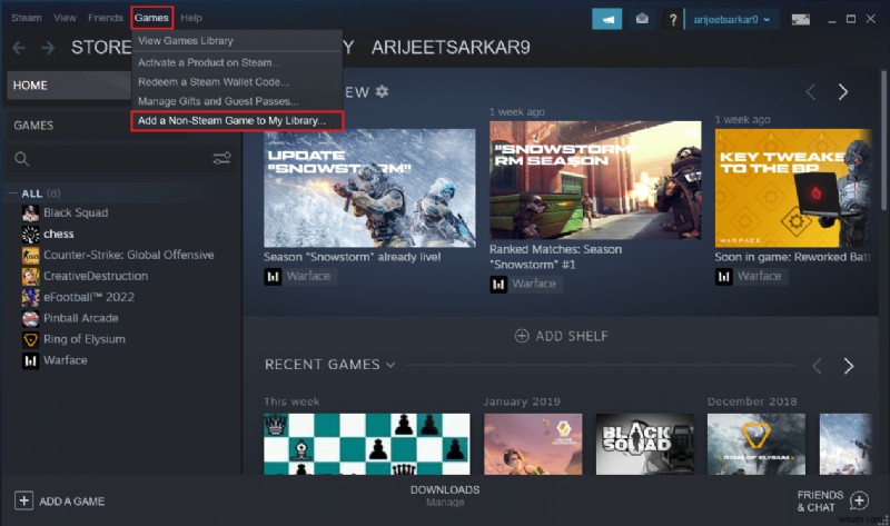 Microsoft ゲームを Steam に追加する方法 