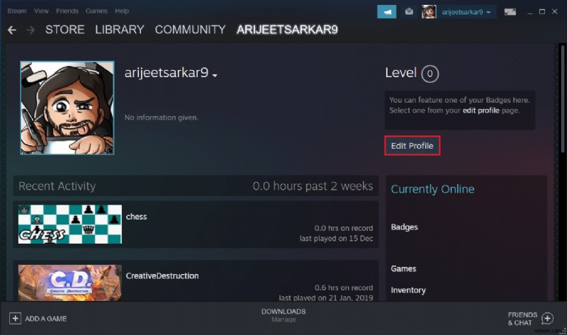 Steam プロフィール画像を変更する方法 