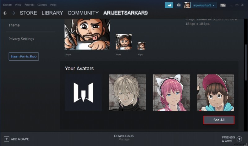 Steam プロフィール画像を変更する方法 