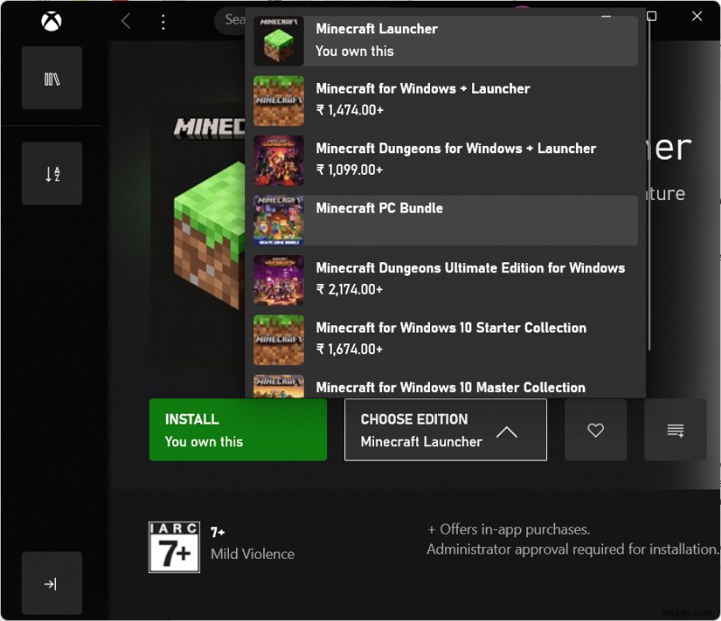 Windows 11 で Minecraft をダウンロードしてインストールする方法 