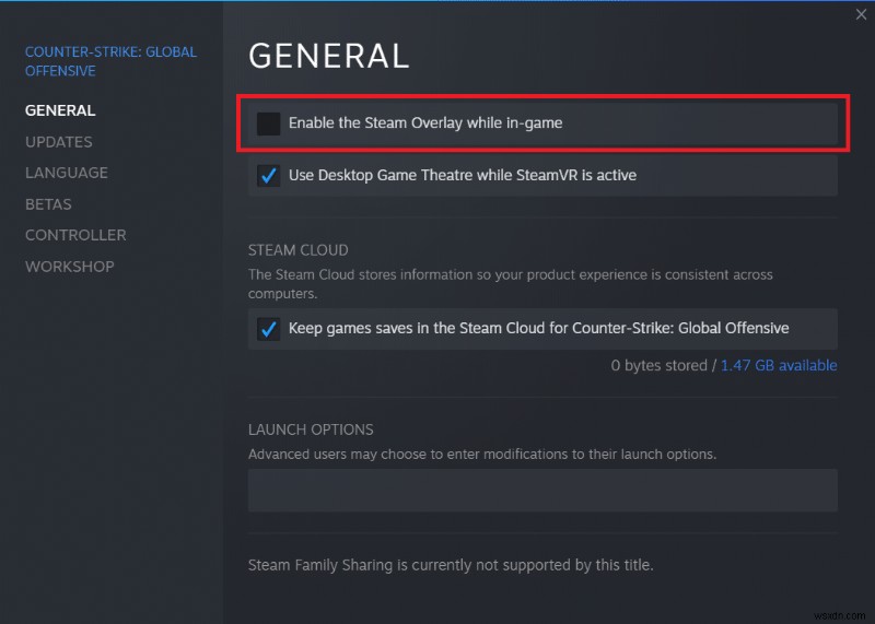 Windows 10 で Steam オーバーレイを無効にする方法